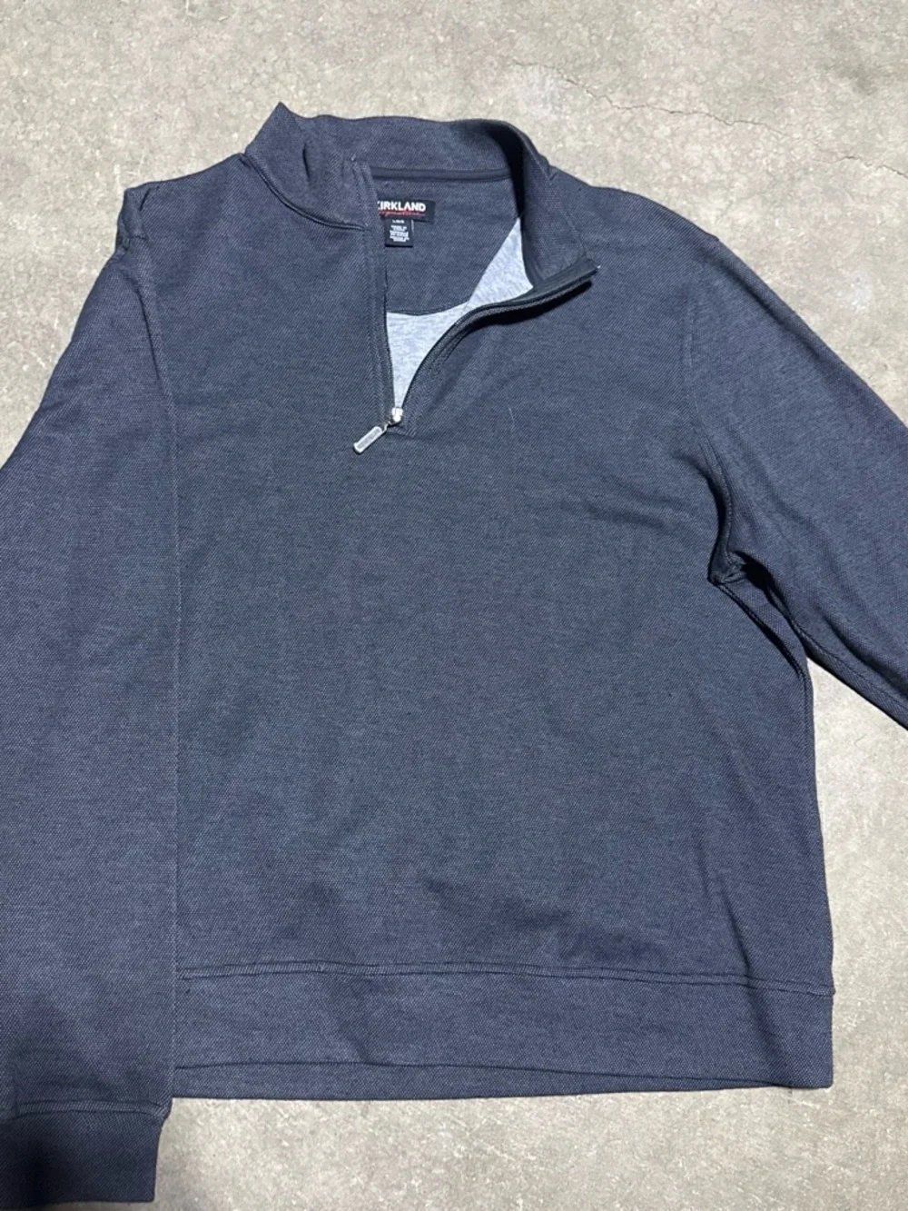 Kirkland Signature Men's Dark Navy Half-Zip Sweater
